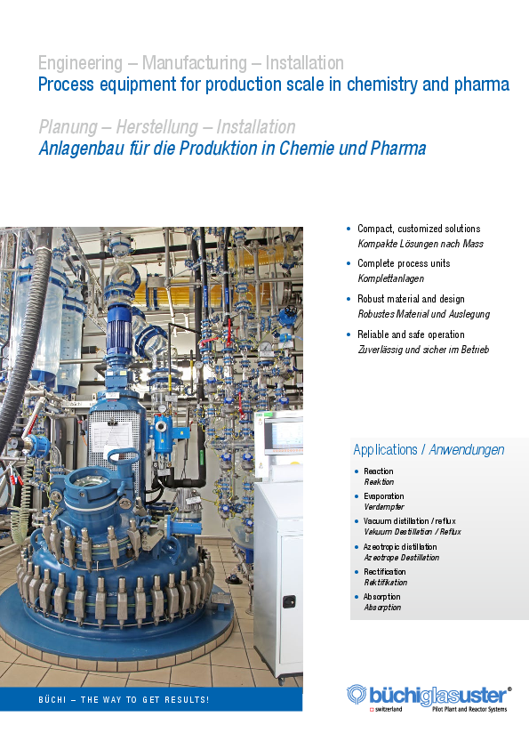 Anlagenbau für die Produktion in Chemie und Pharma