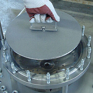 50 Liter, 40 bar Druckreaktor mit integriertem Sinterfilter