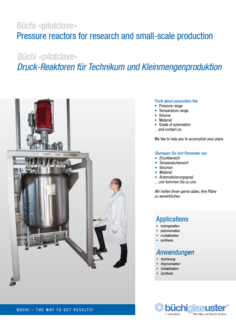 Druckreaktoren für F&E und Kleinmengenproduktion