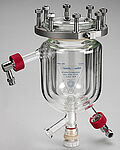 Typ 1BI Glas Druckreaktor mit Bodenablassventil und Vakuum Isolationsmantel