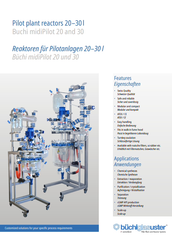 Reaktoren für Pilotanlagen 20 - 30 l