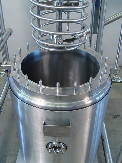 100 L, Druckreaktor, Kühlspirale, mehrstufiger Rührer