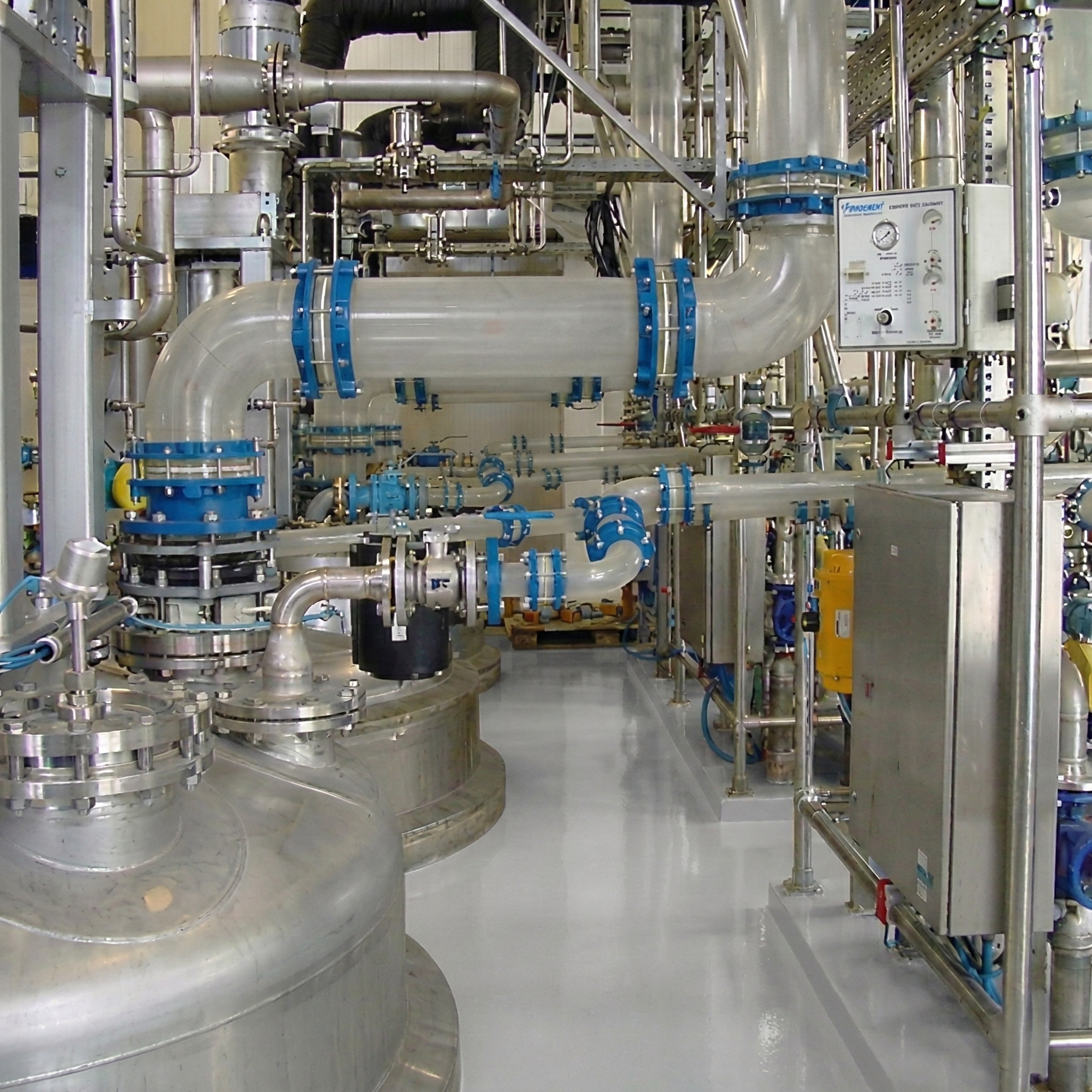 Glasdampfleitung DN 300 mit Splitterschutz Beschichtung