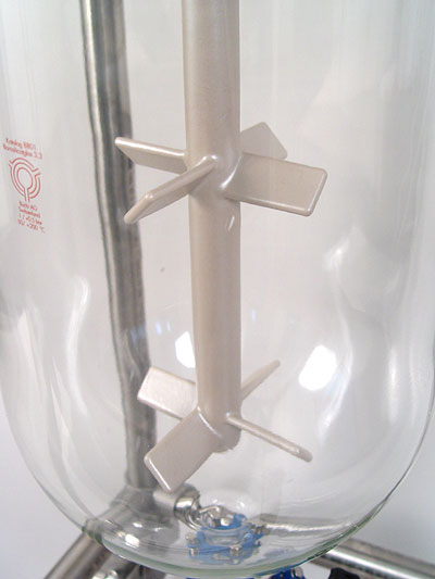 2 stufiger Propeller Rührer mit PFA Beschichtung