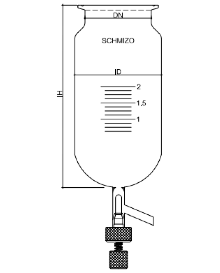 Vessel without heating jacket