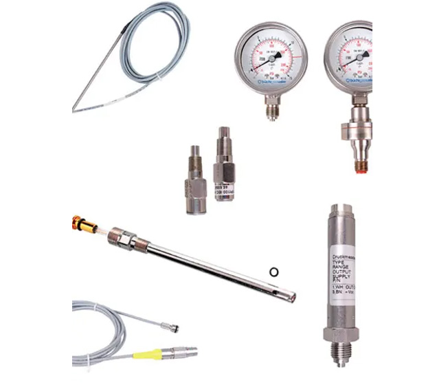 Temperatur, Druck, Rührerdrehzahl, Drehmoment, pH